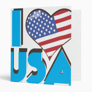 I Love USA Retro 80s 3 Ring Binder