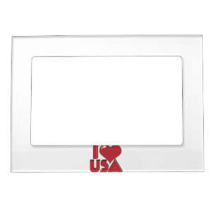 I Love USA Retro 80s Magnetic Photo Frame