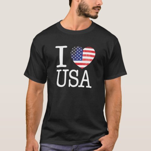 I Love USA Shirt Dark
