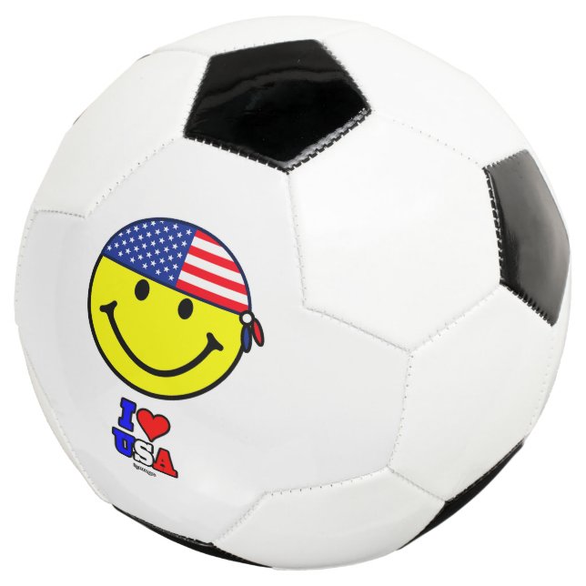 I LOVE USA Soccer Ball (Three Quarter)