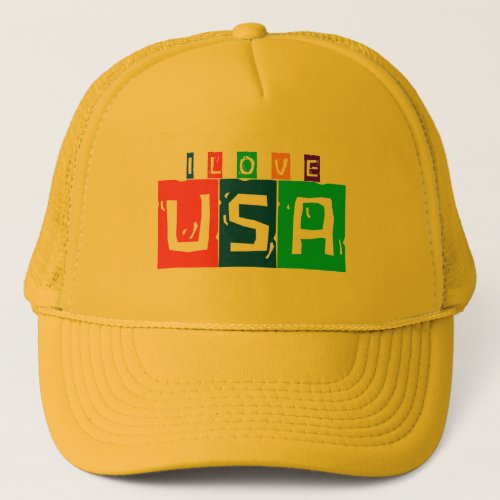 I love USA Trucker Hat