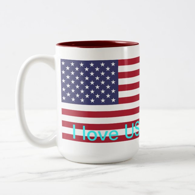 I love USA Two-Tone Coffee Mug (Left)