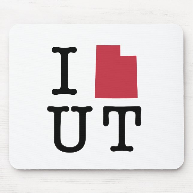 I Love Utah Mouse Pad (Front)