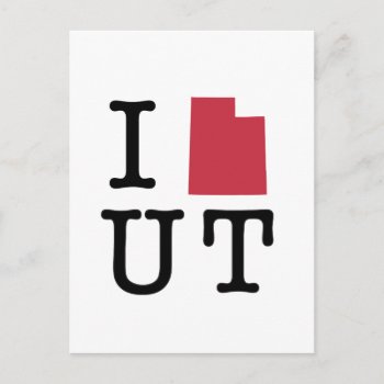 I Love Utah Postcard by Tstore at Zazzle