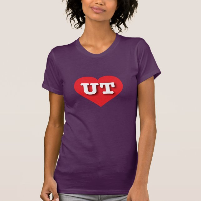 I love Utah - UT red heart T-Shirt (Front)