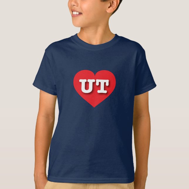 I love Utah - UT red heart T-Shirt (Front)