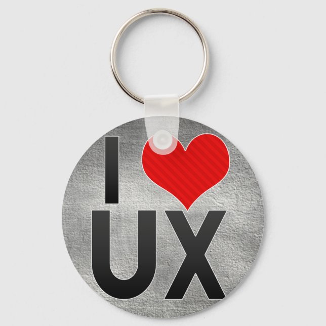 I Love UX Keychain (Front)