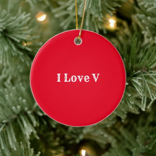 I love V BTS Christmas Ornament