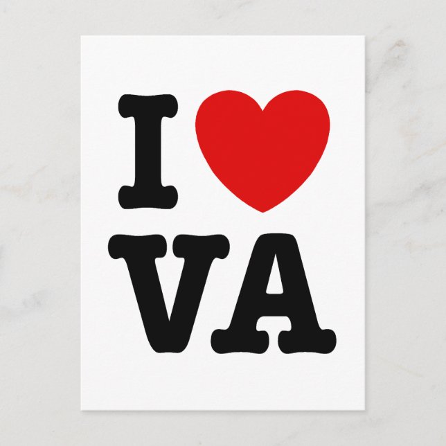 I Love VA Postcard (Front)