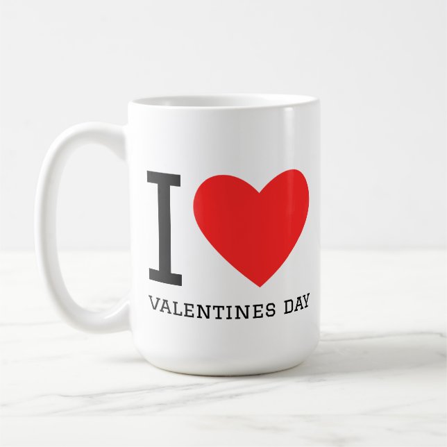 I love valentines day  coffee mug (Left)