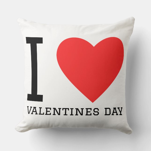 I love valentines day  throw pillow (Front)