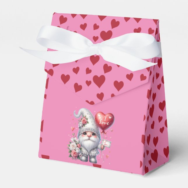 "I Love..." Valentine's Gnome Favor Boxes (Front Side)