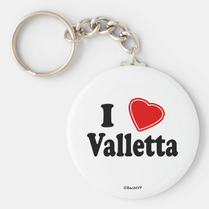 I Love Valletta Keychain