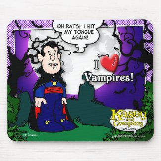 I Love Vampires Mouse Pad