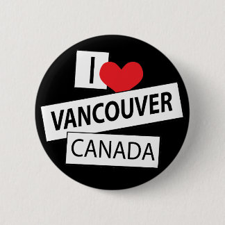 I Love Vancouver Canada Pinback Button
