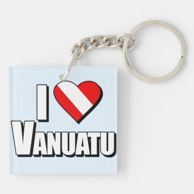 I Love Vanuatu Diving Keychain