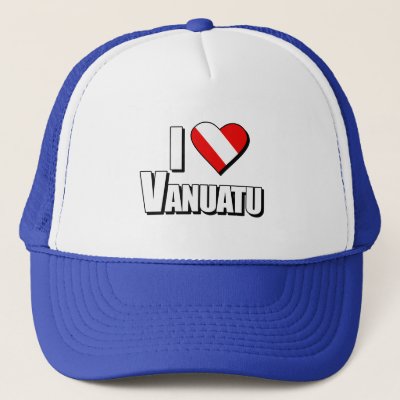 I Love Vanuatu Diving Trucker Hat
