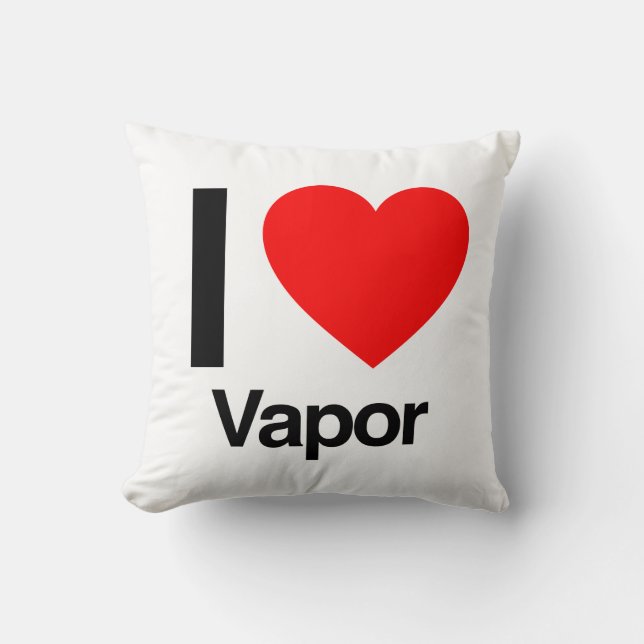 i love vapor throw pillow (Front)