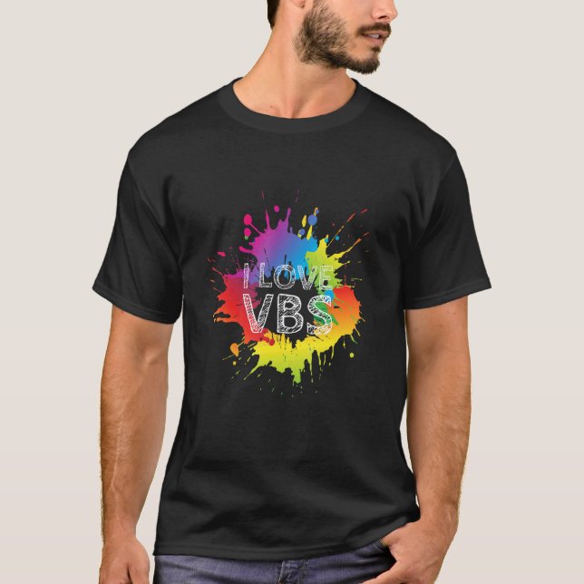 I Love Vbs Apparel Crew Vacation Bible School Pain T-Shirt (Front)