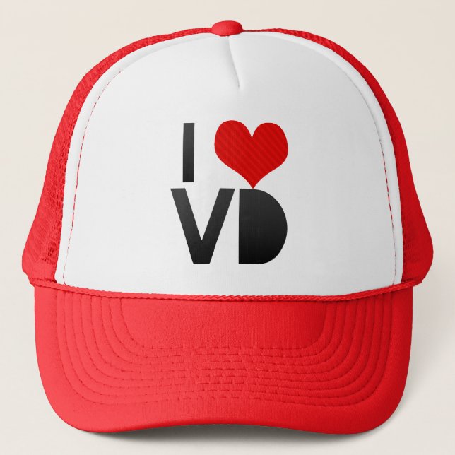 I Love VD Trucker Hat (Front)