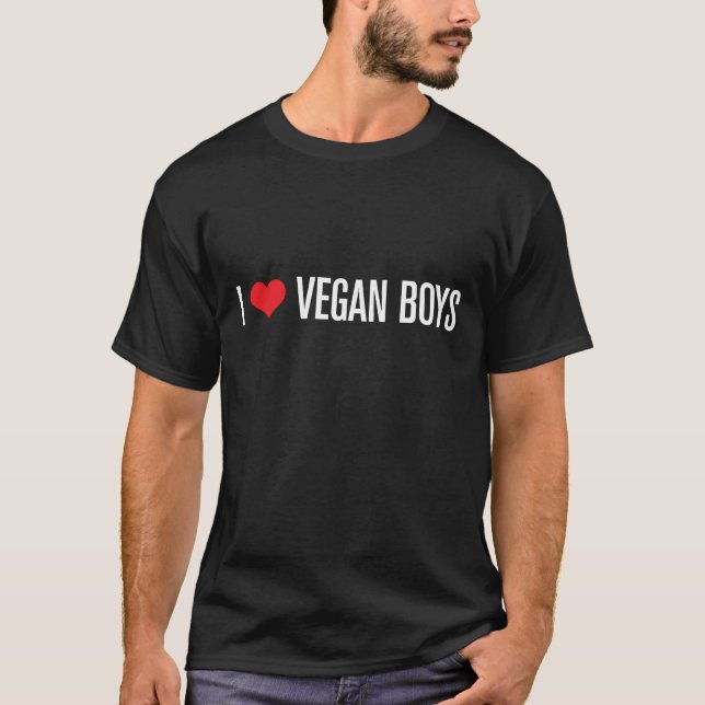 I Love Vegan Boys T-Shirt (Front)