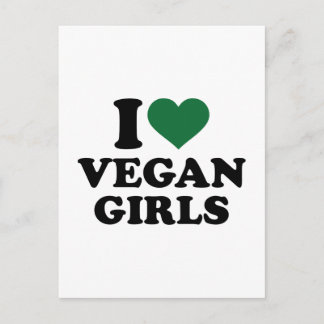 I love vegan girls postcard