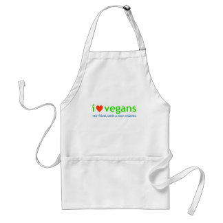 i love vegans adult apron