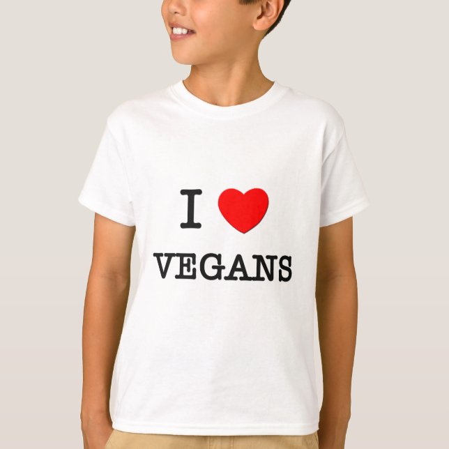 I Love Vegans T-Shirt (Front)