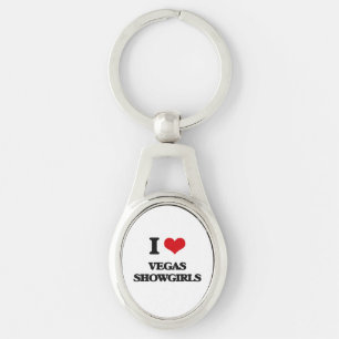I love Vegas Showgirls Keychain