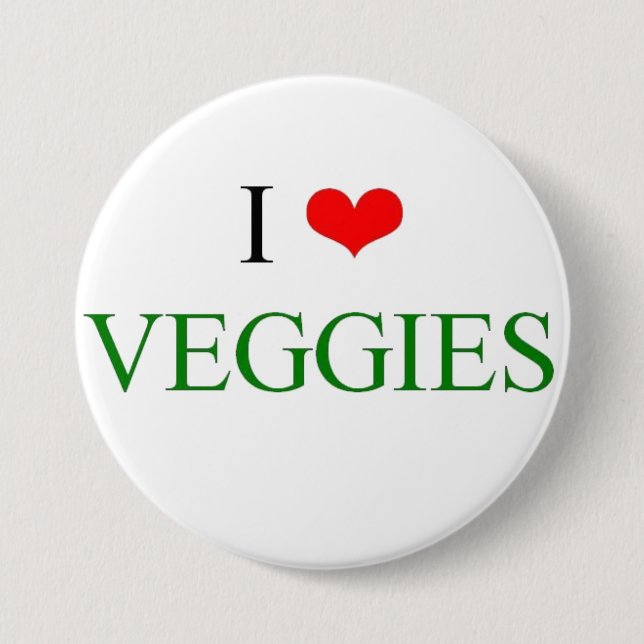 I love veggies button (Front)