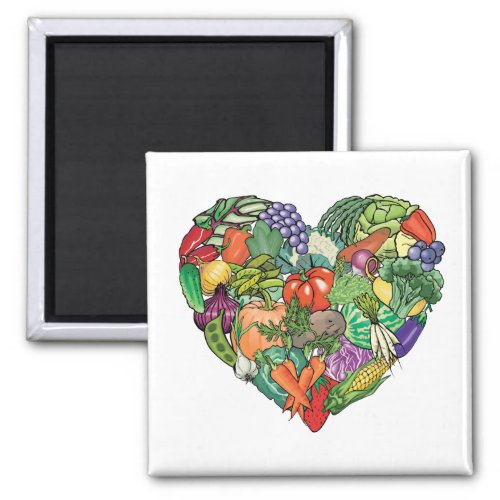 I Love Veggies Magnet