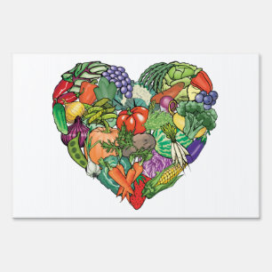 I Love Veggies Sign
