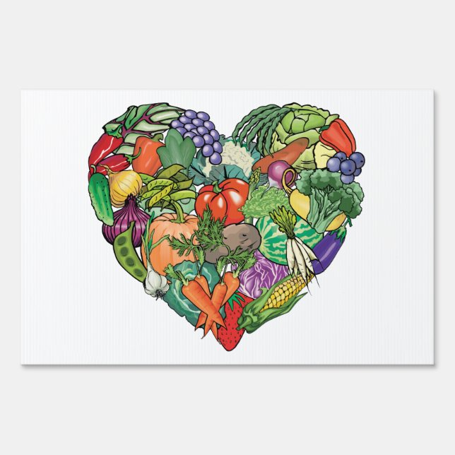 I Love Veggies Sign (Back)