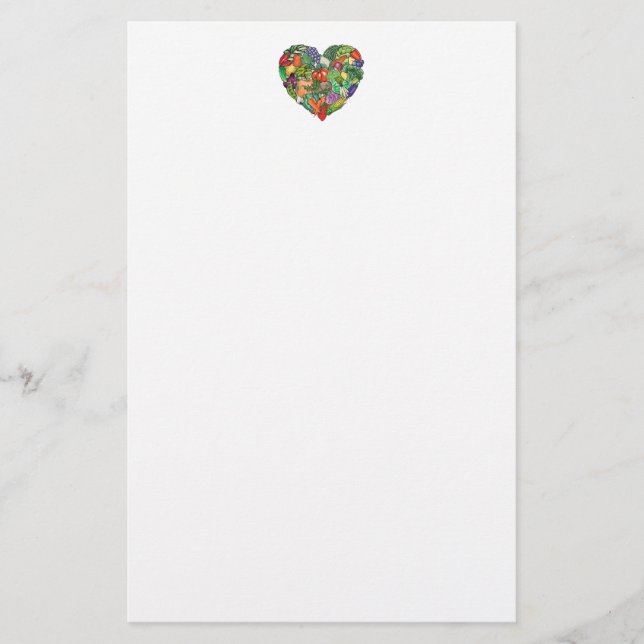 I Love Veggies Stationery (Front)