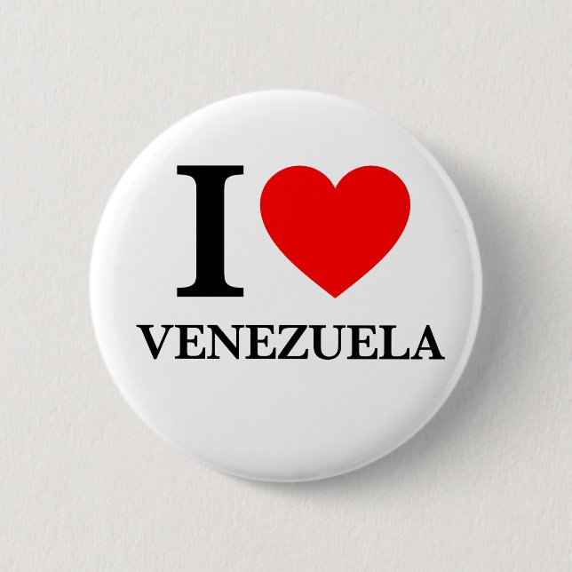 I Love Venezuela Button (Front)