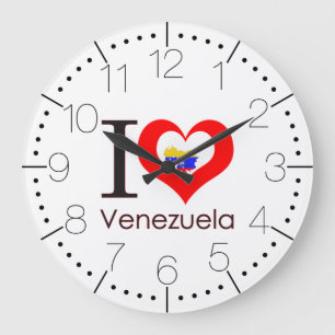 I love Venezuela Large Clock