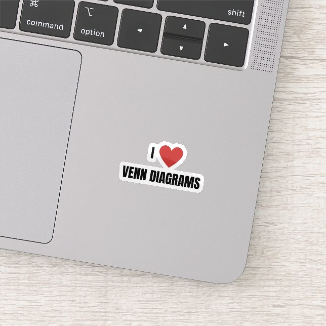 I Love Venn Diagrams Sticker (Detail)