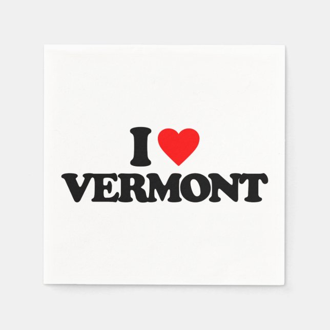 I LOVE VERMONT PAPER NAPKINS (Front)