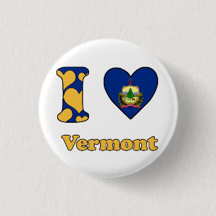 I love Vermont Pinback Button