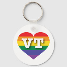 I Love Vermont Rainbow Heart