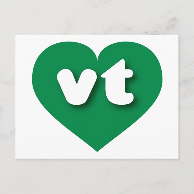I love Vermont - vt green heart Postcard (Front)