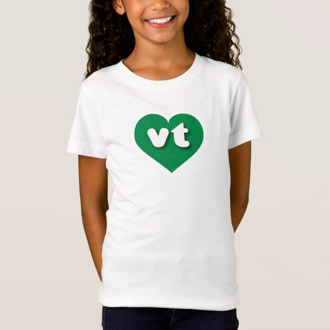 I love Vermont - vt green heart T-Shirt (Front)
