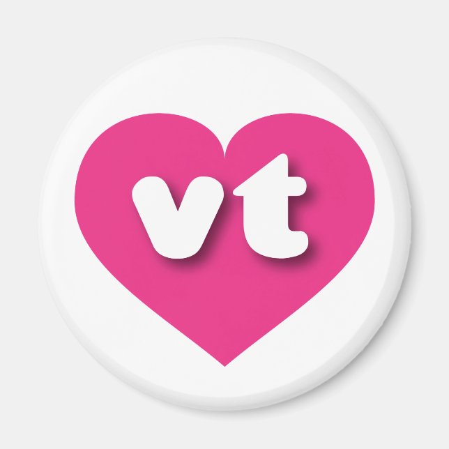 I love Vermont - vt hot pink heart Magnet (Front)