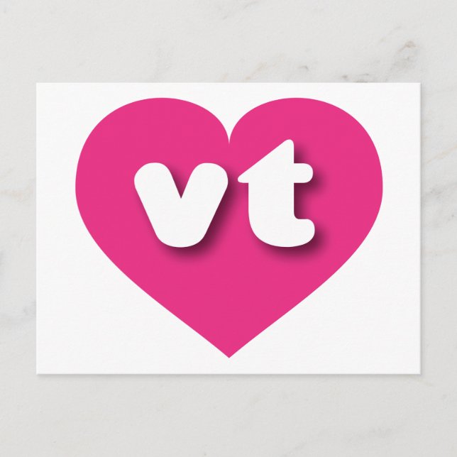 I love Vermont - vt hot pink heart Postcard (Front)