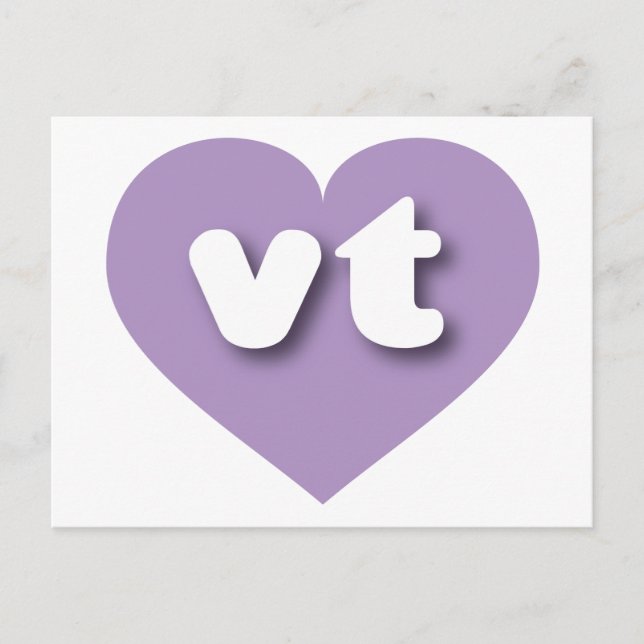 I love Vermont - vt lavender heart Postcard (Front)