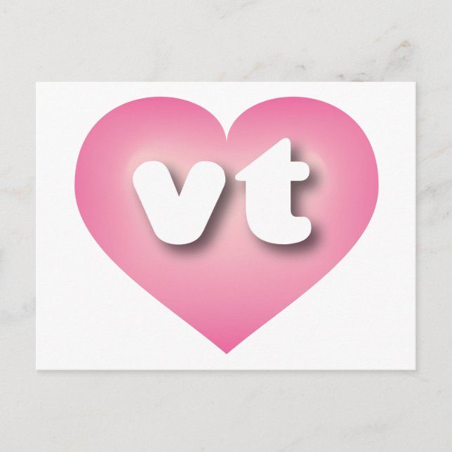I love Vermont - vt pink fade heart Postcard (Front)