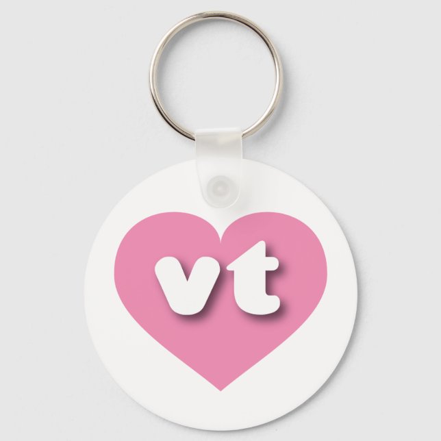 I love Vermont - vt pink heart Keychain (Front)