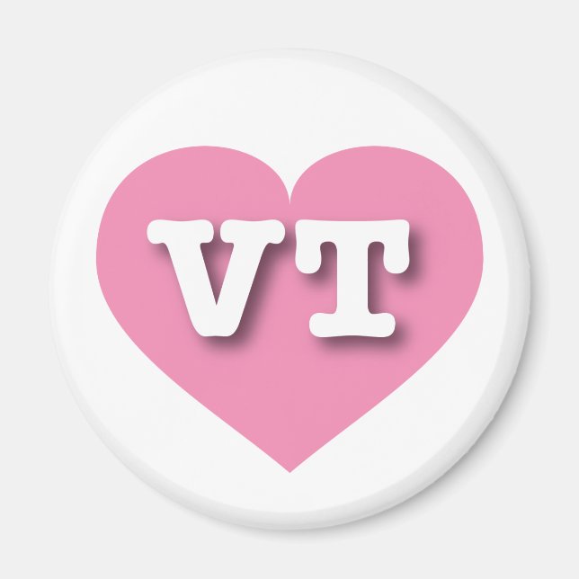 I love Vermont - VT pink heart Magnet (Front)