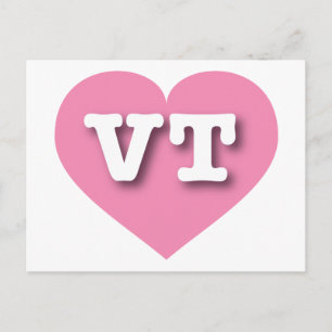I love Vermont - VT pink heart Postcard