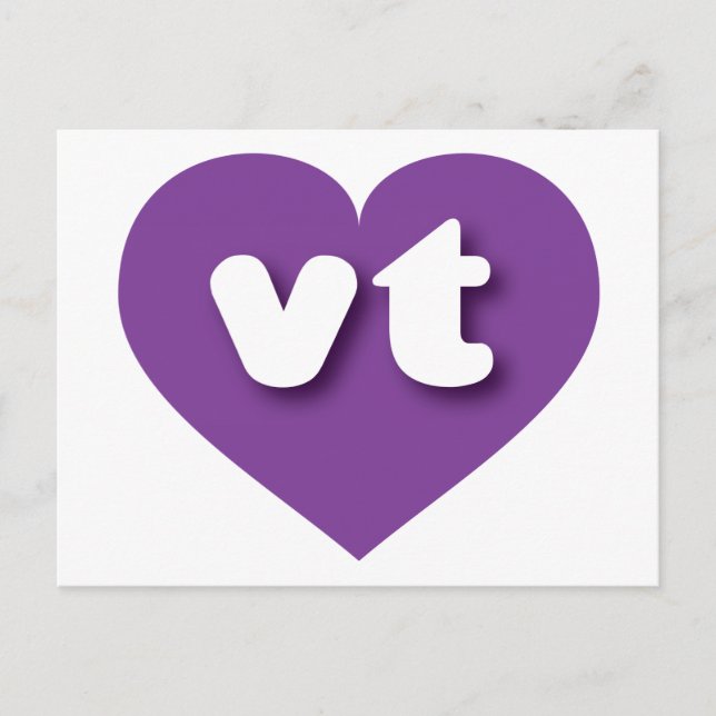 I love Vermont - vt purple heart Postcard (Front)